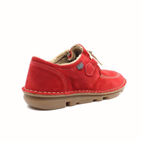 NEW ONFOOT zen faux fur sneaker in moccasin red - Picture 6 of 7